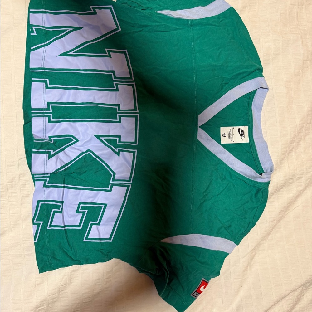 Nike Team Green Shirt with White and Red Accents
